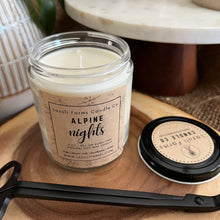 Load image into Gallery viewer, Alpine Nights Candle | Natural Soy Wax Candle | Winter Collection | oak eucalyptus lemon cedar sage