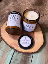 Load image into Gallery viewer, Cozy Cabin Candle | Natural Soy Wax Candle | Mahogany Cedarwood Oak Musk Smoke Apple Geranium