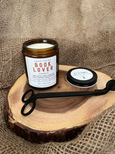 Load image into Gallery viewer, Book Lover Candle | Natural Soy Wax Candle | Sandalwood Sage Musk Papaya Jasmine Wintergreen