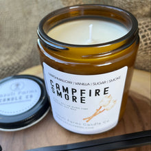 Load image into Gallery viewer, Campfire Smore Candle | Fall Collection | Natural Soy Wax Candle | Marshmallow Vanilla Smoke Chocolate Caramel