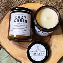 Load image into Gallery viewer, Cozy Cabin Candle | Natural Soy Wax Candle | Mahogany Cedarwood Oak Musk Smoke Apple Geranium