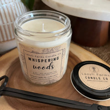 Load image into Gallery viewer, Whispering Woods Candle | Natural Soy Wax Candle | Winter Candle Collection | evergreen apple fig vanilla white fir
