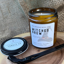 Load image into Gallery viewer, Witches Brew Candle | Fall Collection | Natural Soy Wax Candle | Patchouli Cinnamon Amber Balsam Cedarwood