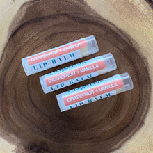 Load image into Gallery viewer, Vanilla &amp; Grapefruit Lip Balm  | Shea Butter + Tallow + Beeswax | Natural Lip Moisturizer