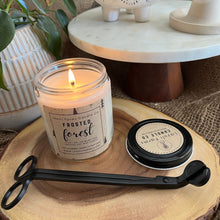 Load image into Gallery viewer, Frosted Forest Candle | Natural Soy Wax Candle | Winter Collection | eucalyptus peppermint juniper currant pine
